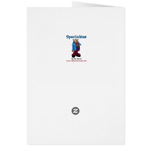 Funny Father's Day Kaart "Spectickles" (Achterkant)