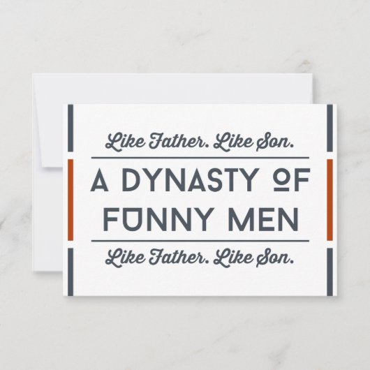 Funny Fathers Day Kaart, Typografie Fun Dad Kaart (Voorkant)