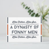 Funny Fathers Day Kaart, Typografie Fun Dad Kaart (Staand voorkant)