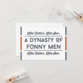 Funny Fathers Day Kaart, Typografie Fun Dad Kaart (Voorkant / Achterkant in situ)