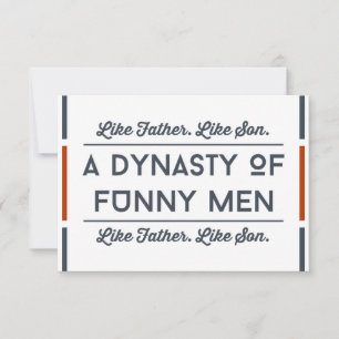 Funny Fathers Day Kaart, Typografie Fun Dad Kaart