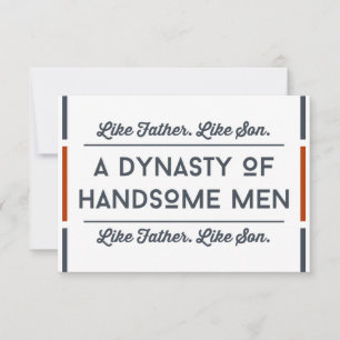 Funny Fathers Day Kaart, Typografie Handsome Dad Kaart