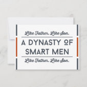 Funny Fathers Day Kaart, Typografie Smart Dad Kaart (Voorkant)