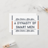 Funny Fathers Day Kaart, Typografie Smart Dad Kaart (Voorkant / Achterkant in situ)