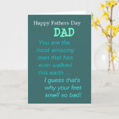 Funny Fathers Day Kaart voor papa en zijn smelly F (Gele Bloem)