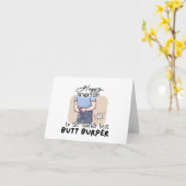 Funny Fathers Day Kaart; Werelden Beste Butt Burpe Kaart (Gele Bloem)