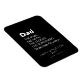 Funny Fathers Day Quote Fun Personalized Kaart Magneet (Rechterzijde)