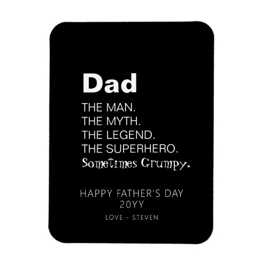 Funny Fathers Day Quote Fun Personalized Kaart Magneet (Verticaal)