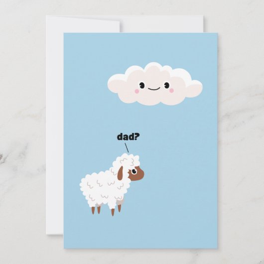 FUNNY FATHERS DAY SHEEP DENKT DAT HET DAGELIJKS IS FEESTDAGENKAART (Voorkant)