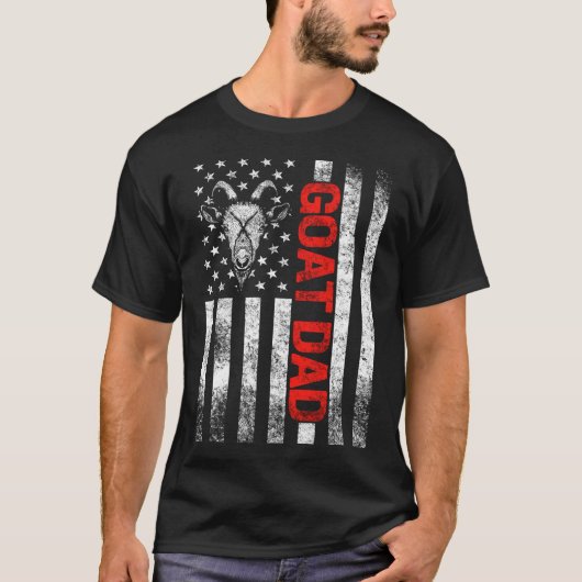 Funny Fathers Day Shirt Geit Papa USA Amerikaans (Voorkant)
