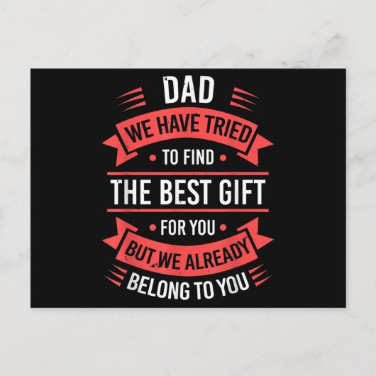 Funny Fathers Day Shirt Papa van Daughter Son Wife Briefkaart (Voorkant)