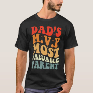 Funny Fathers Day Van Vrouw Papa's MVP Retro Best  T-shirt