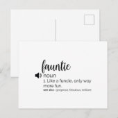 Funny Fauntie Definition Briefkaart (Voorkant / Achterkant)