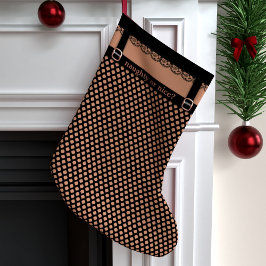 Funny Faux Fishnet Hosiery Naughty of Nice Grote Kerstsok