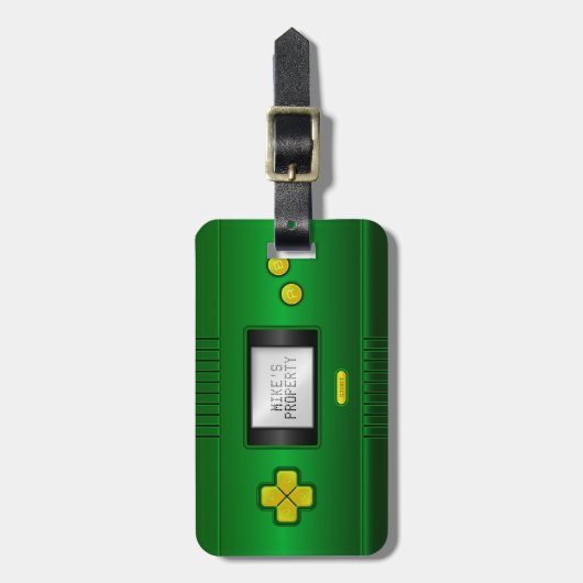 Funny faux gamepad console retro gaming bagagelabel (Voorkant verticaal)