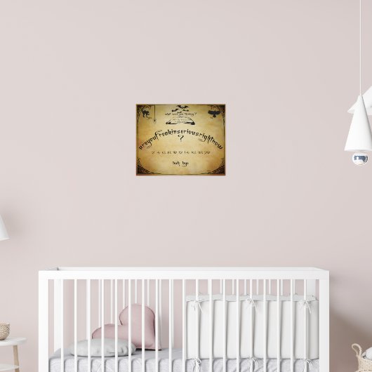 Funny Faux Oija board poster (Kinderkamer 2)