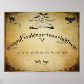 Funny Faux Oija board poster (Voorkant)