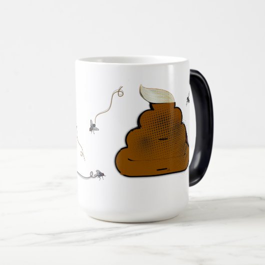 Funny Faux Poop Emoji Politieke Cartoon Mok (Voorkant rechts)