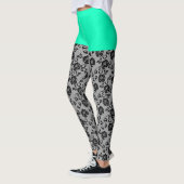 Funny Faux Zwart Kant Fishnet Leggings Faux Short (Links)