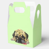 Funny Favor Box met Fun Tired Pug Dog Bedankdoosjes (Geopend)