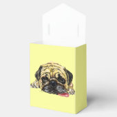 Funny Favor Box Pug Dog - Uw kleuren Bedankdoosjes (Geopend)