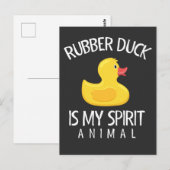 Funny Favorite Animal Rubber Duck Fan Briefkaart (Voorkant / Achterkant)