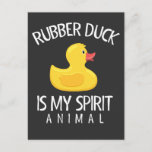 Funny Favorite Animal Rubber Duck Fan Briefkaart<br><div class="desc">Fantastische dierrubberduck-ventilator. Grappig Rubber Duck Bath Quotes.</div>