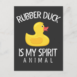 Funny Favorite Animal Rubber Duck Fan Briefkaart