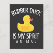 Funny Favorite Animal Rubber Duck Fan Briefkaart (Voorkant)