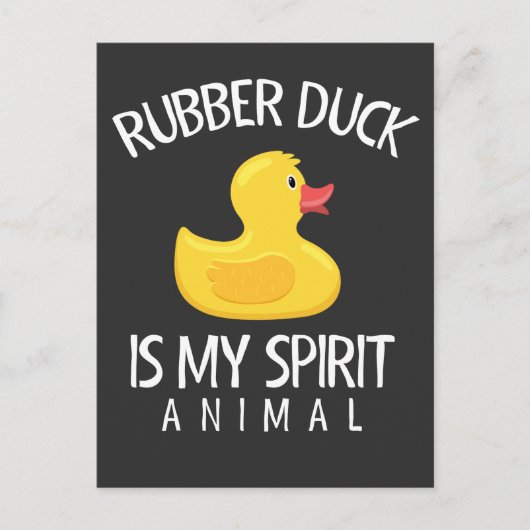 Funny Favorite Animal Rubber Duck Fan Briefkaart (Voorkant)