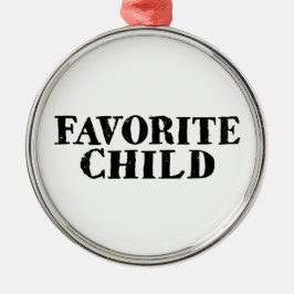 Funny favorite child number one sibling rivalry metalen ornament