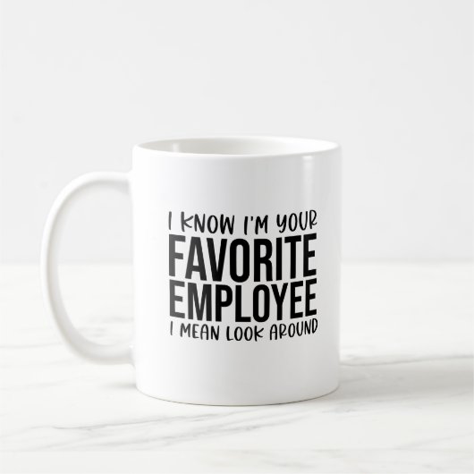 Funny Favorite Employee, Kantoor Workplace Koffiemok (Links)