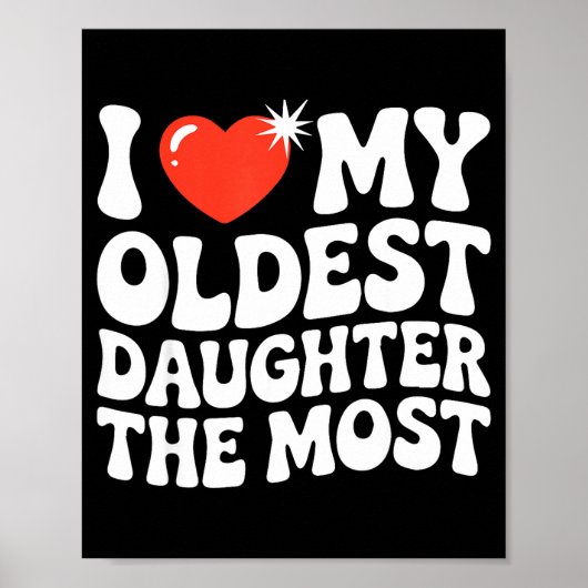 Funny Favorite Oldest Daughter Proud Parent Senior Poster (Voorkant)