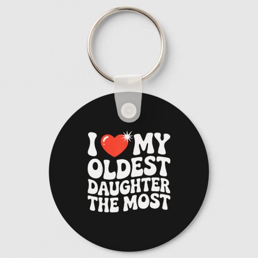 Funny Favorite Oldest Daughter Proud Parent Senior Sleutelhanger (Voorkant)