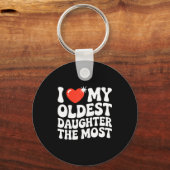 Funny Favorite Oldest Daughter Proud Parent Senior Sleutelhanger (Voorkant)
