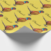 Funny fazant in pet cadeaupapier (Hoek)