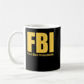 Funny FBI Find Beer Immediately Koffiemok (Links)