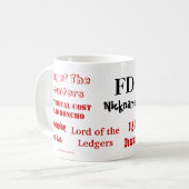 Funny FD Nicknames Cruel Joke Finance Director Koffiemok (Voorkant links)