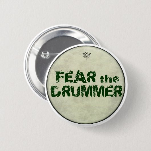 Funny Fear Drummer Buttonnen Pin Button Drummers (Voorkant /achterkant)