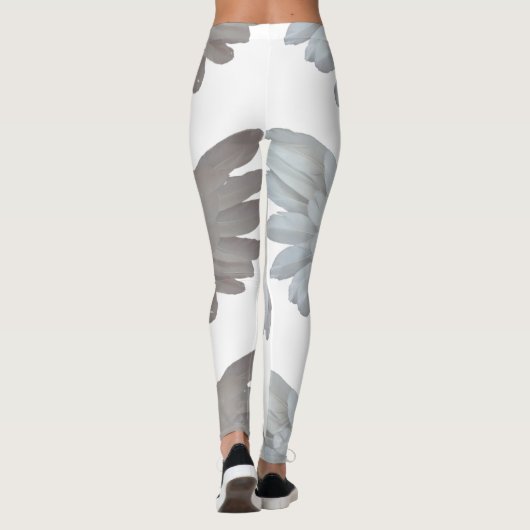 Funny Feathers Angel Wings Feather White Leggings (Achterkant)