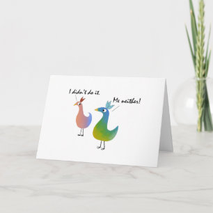Funny Feathers~Personaliseer een 21e Belated Birth Kaart