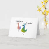 Funny Feathers ~ Personaliseer een 21e late verjaa Kaart (Gele Bloem)