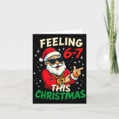 Funny Feeling 67 This Christmas Six Seven Meme Kid Kaart (Voorkant)