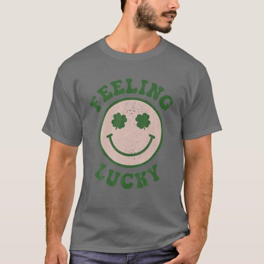 Funny Feeling Lucky Smile Face Meme T-shirt (Voorkant)