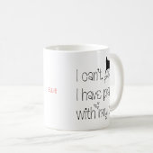 Funny Feline Pardon, ik heb geen plannen met kat. Koffiemok (Voorkant rechts)