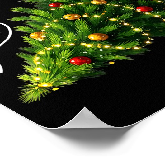 Funny Felines Pushing Christmas Tree Ugly Xmas Paj Poster (Hoek)