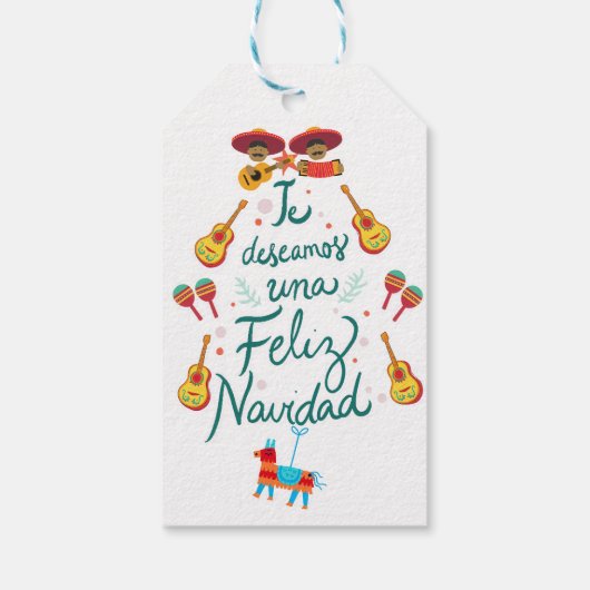 Funny feliz navidad  cadeaulabel (Achterkant)