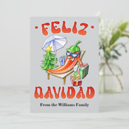Funny Feliz Navidad Christmas Chili Feestdagenkaart