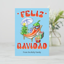 Funny Feliz Navidad Christmas Chili Feestdagenkaart