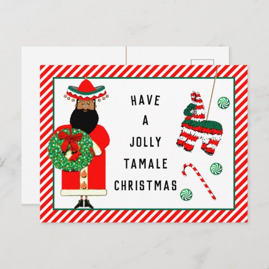 Funny Feliz Navidad Holiday briefkaart (Voorkant / Achterkant)